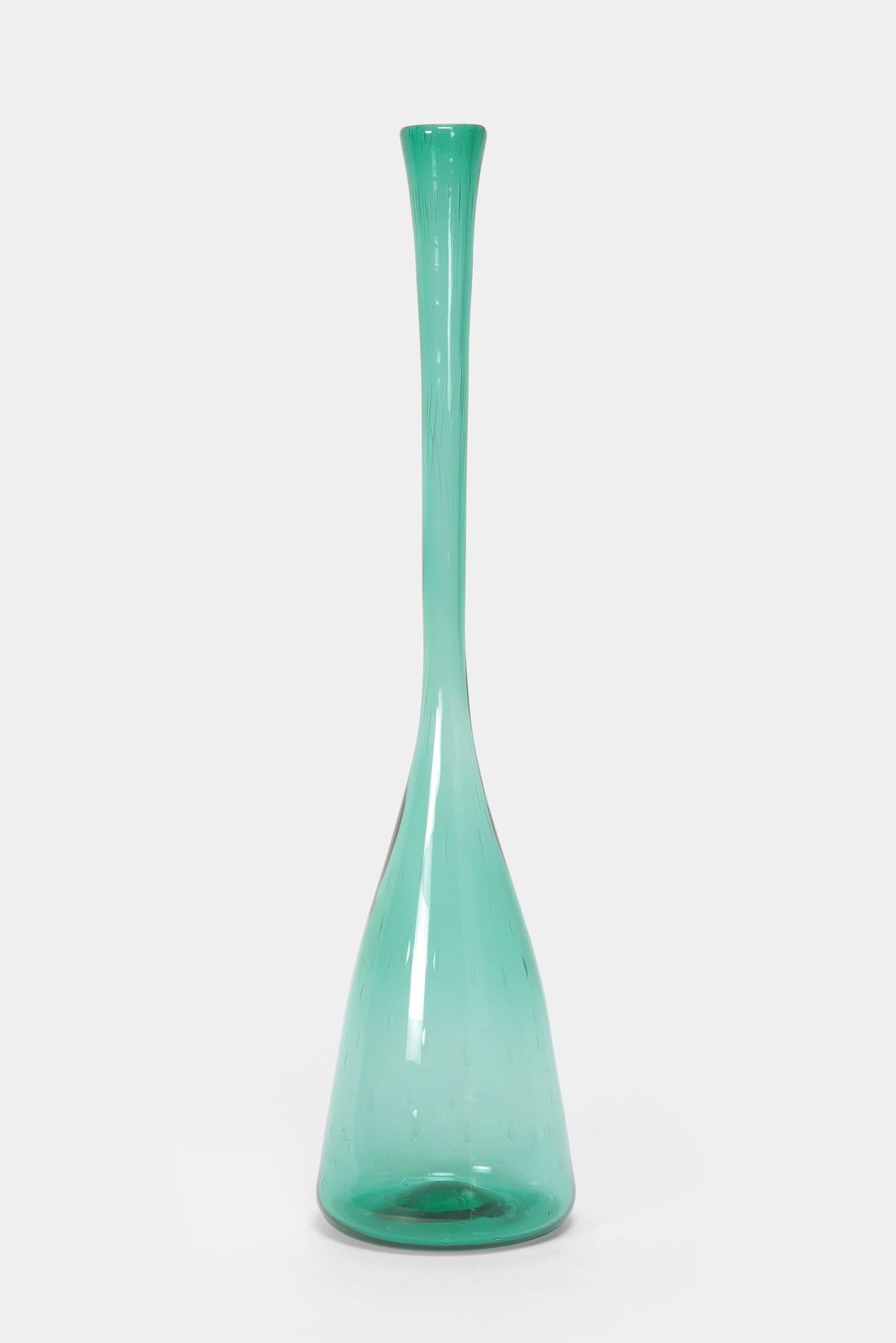 Large Vetro Verde D'empoli Vase, 50s photo furniture
