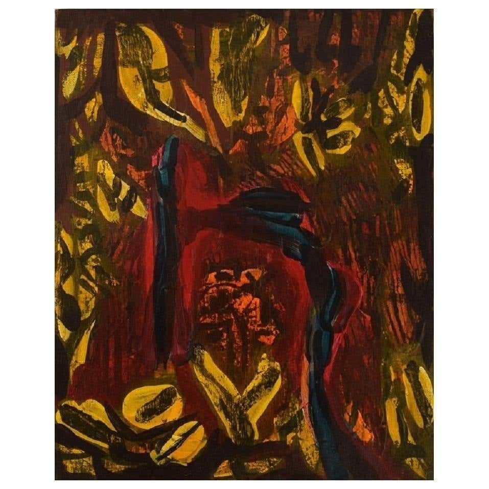 Ivy Lysdal, Acrylic On Canvas, Abstract Modernist Painting, Late 20th Century