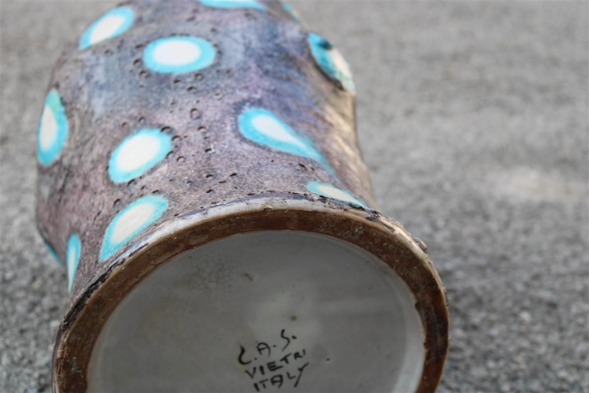photo furniture Ceramic Italian Vase Ceramica Artistica Solimene Guido Gambone Style Midcentury