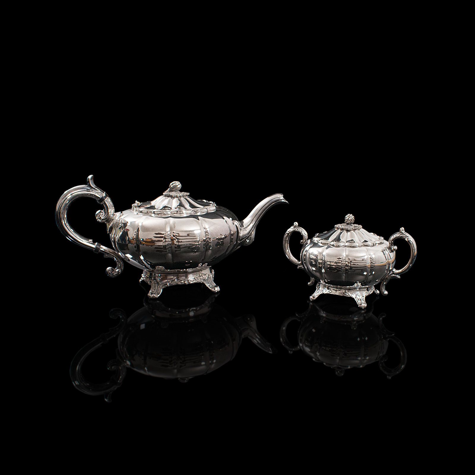 Vintage Tea Service, English, Silver Plated, Teapot, Dish, Viners Of Sheffield