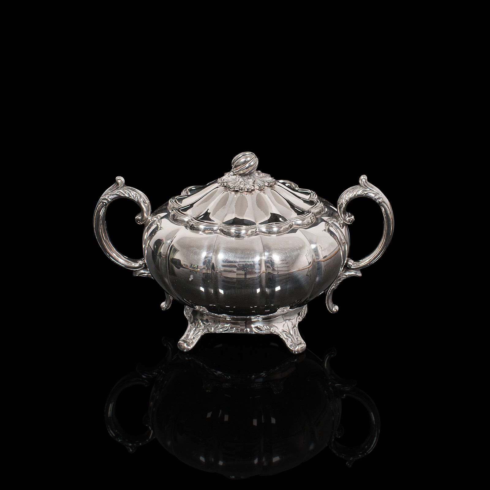 Vintage Tea Service, English, Silver Plated, Teapot, Dish, Viners Of Sheffield photo vintage