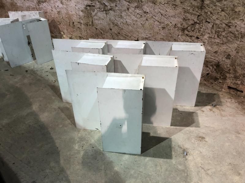 Series Of 10 1950/60 Wall Lights In White Lacquered Metal. photo furniture