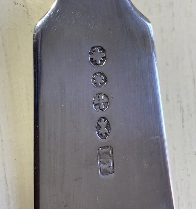 Home Decor A Silver Plated Fish Slice ,Maker Israel Yudemas C1910 photo