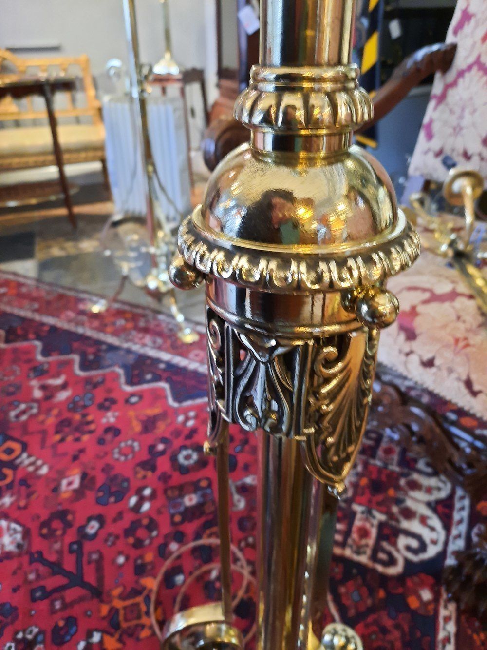 Late Victorian Brass & Copper Brass Standard Lamp photo for sale