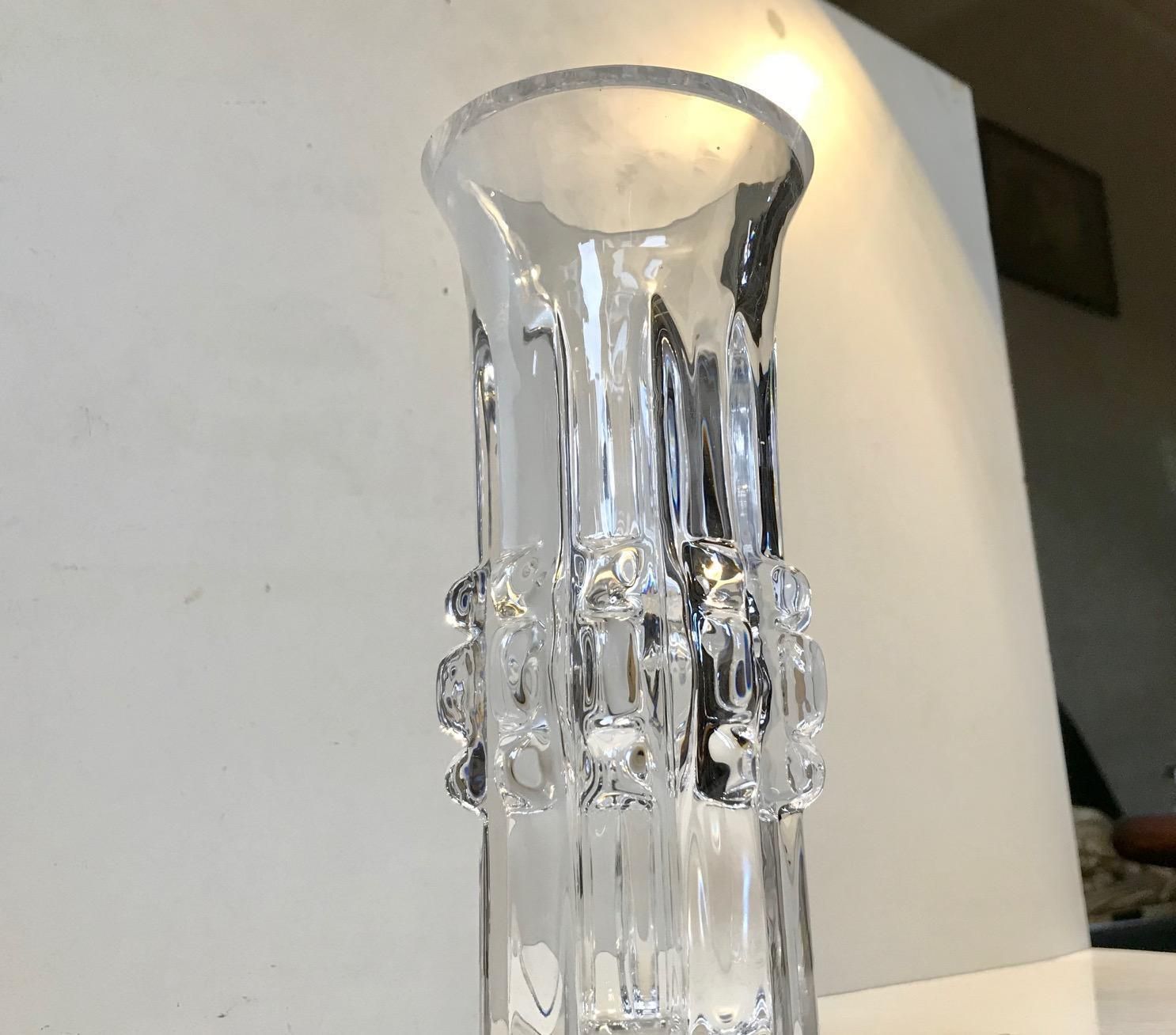 Scandinavian Crystal Vase By Bengt Edenfalk For Royal Krona, 1970s photo Home Decor