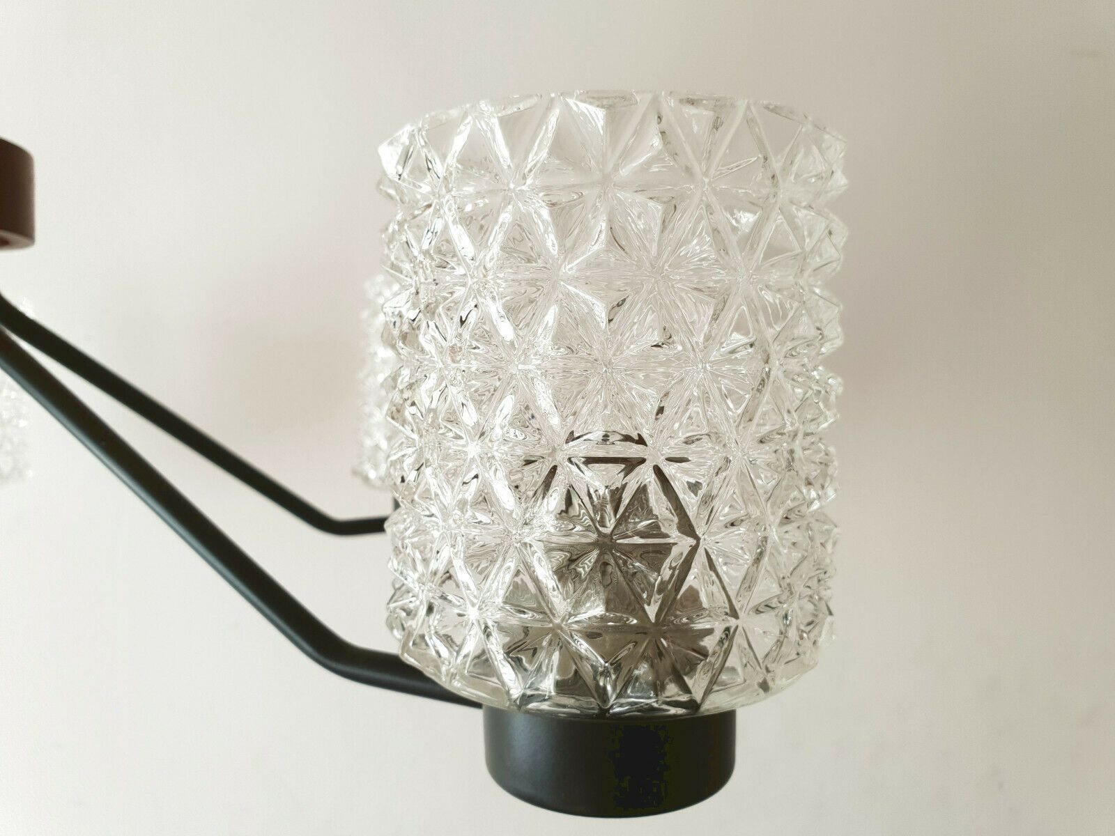 Vintage Scandinavische Plafondlamp Uit De Jaren 1960 In Teak, Messing, Glas En Staal photo buy