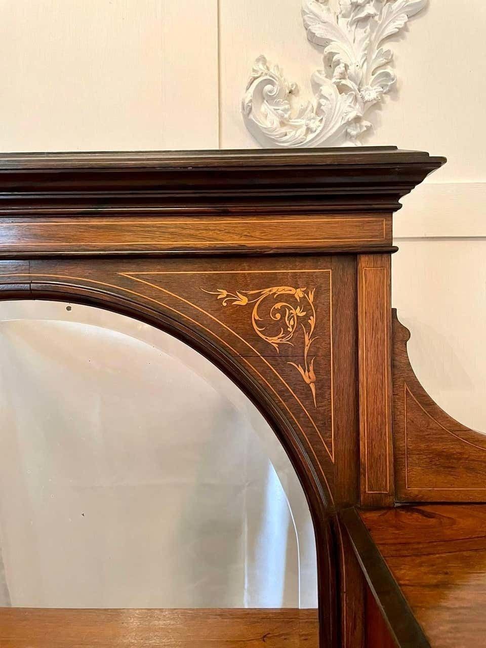 Antique 19th Century Victorian Inlaid Marquetry Writing Desk photo for sale