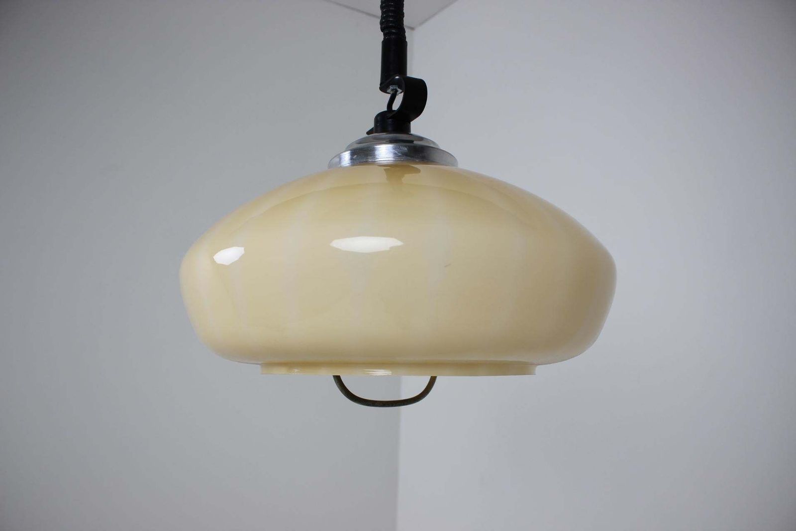 Mid Century Glass Pendant, 1970s photo Lighting