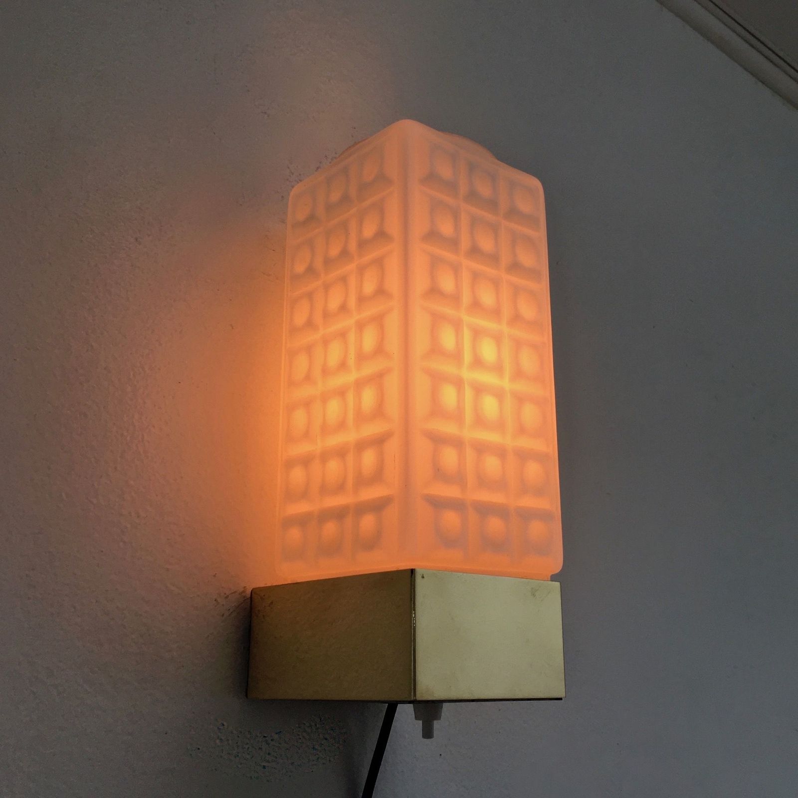 Opaline Glass Wall Lamp, Circa 1960 photo furniture
