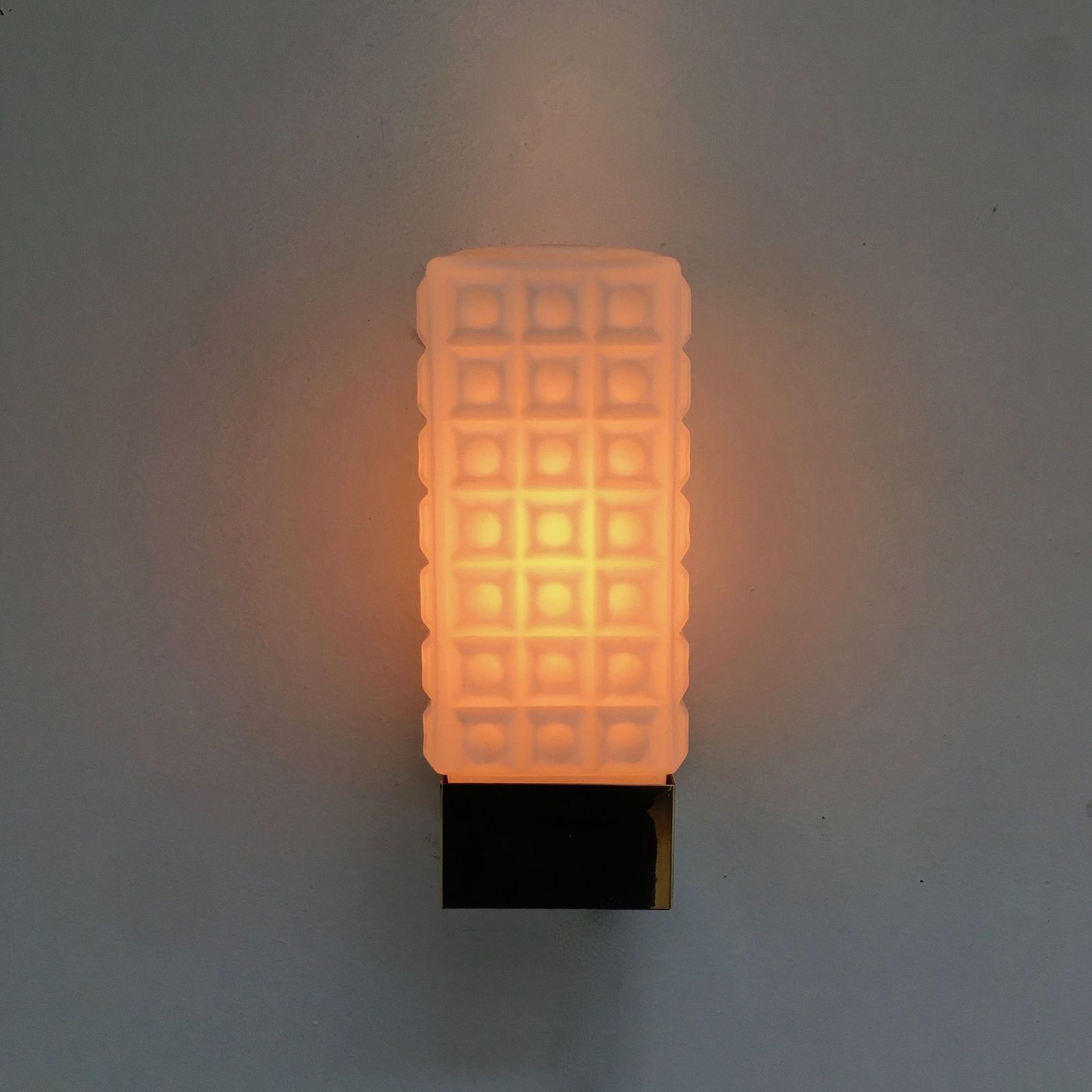 Opaline Glass Wall Lamp, Circa 1960 photo Lighting