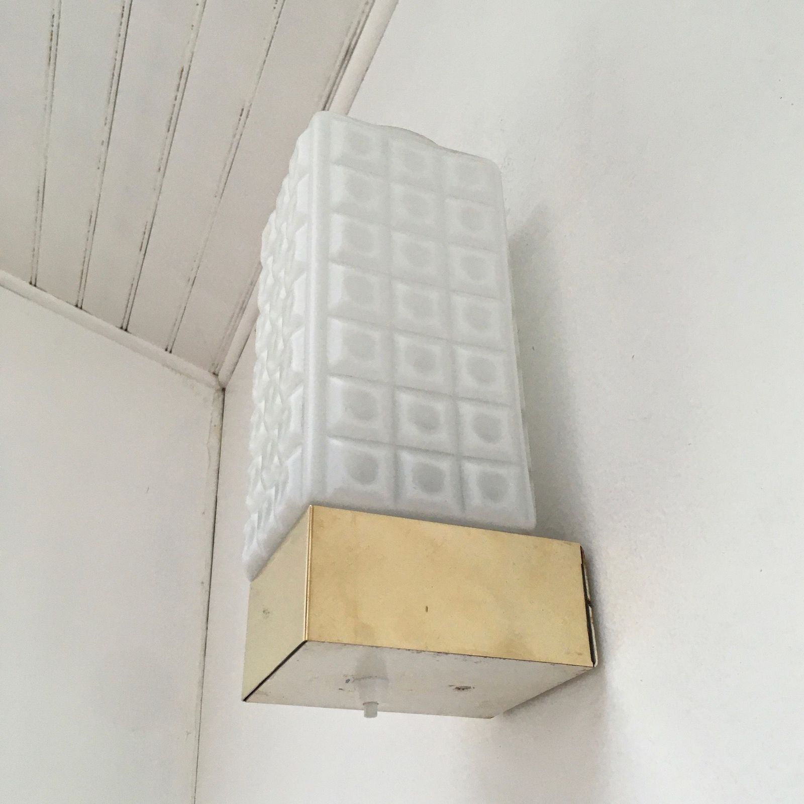 Opaline Glass Wall Lamp, Circa 1960 photo 256.0