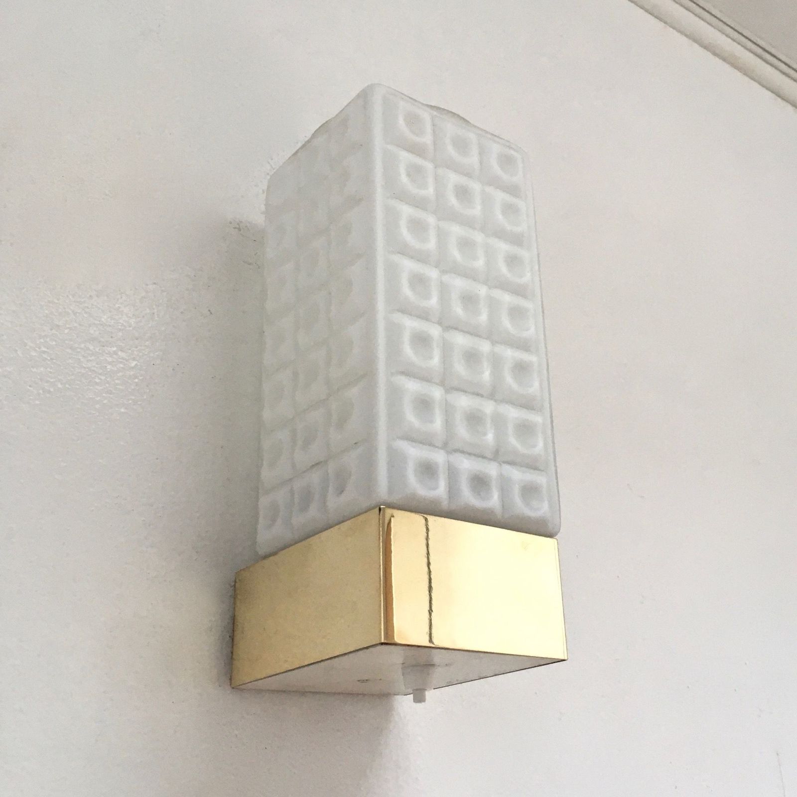 Opaline Glass Wall Lamp, Circa 1960 photo buy