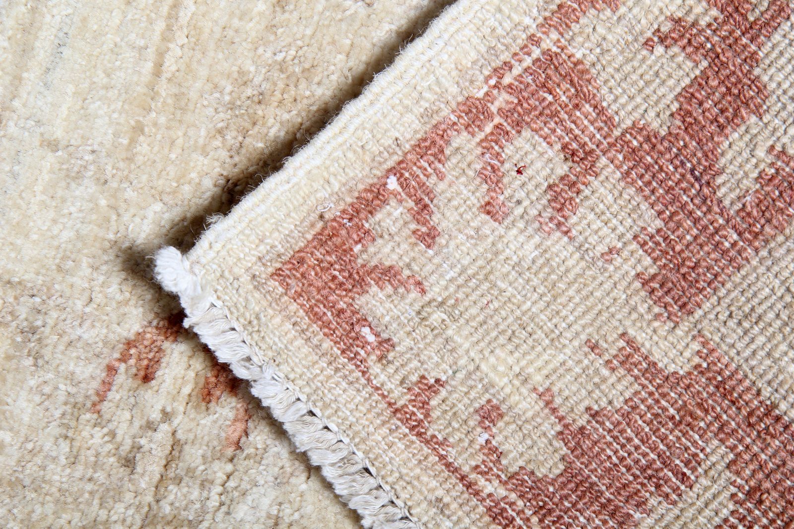 Vintage Brown Ziegler Carpet, Traditional Handwoven Wool Area Rug  65x118cm photo Textiles