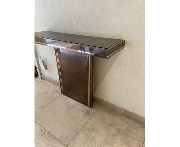 Wall Console With Coppered And Golden Metal, Belgium, 1970 photo Furniture