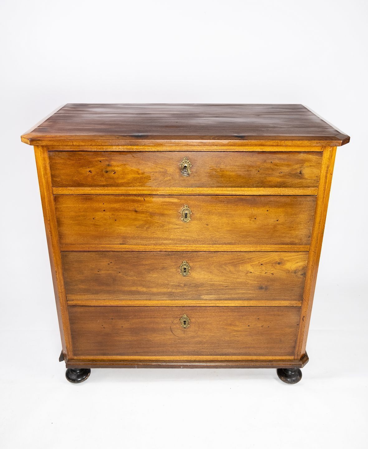 Chest Of Drawers Of Polished Mahogany, In Nice Used Condition From The 1860s.