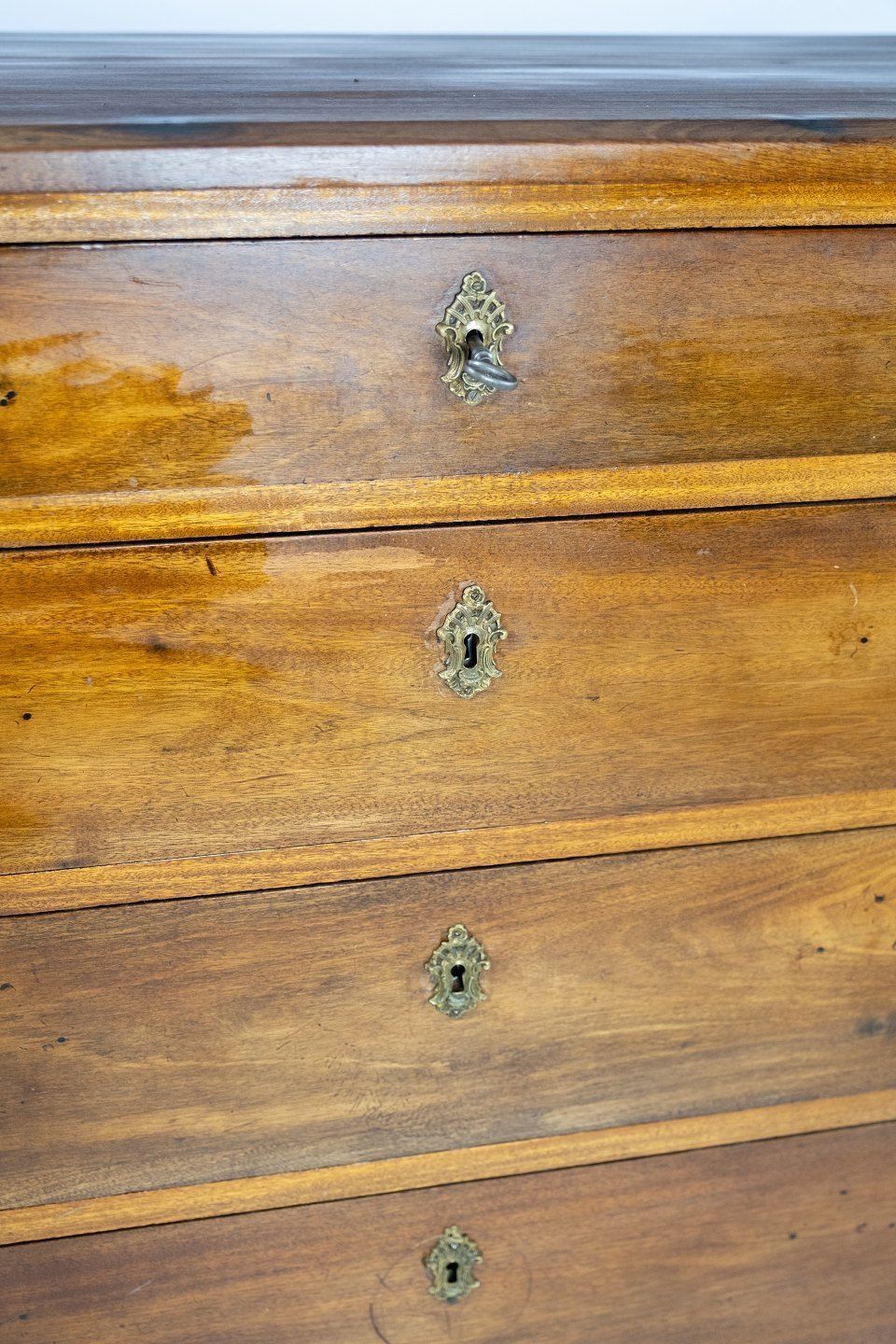 Chest Of Drawers Of Polished Mahogany, In Nice Used Condition From The 1860s. photo Furniture