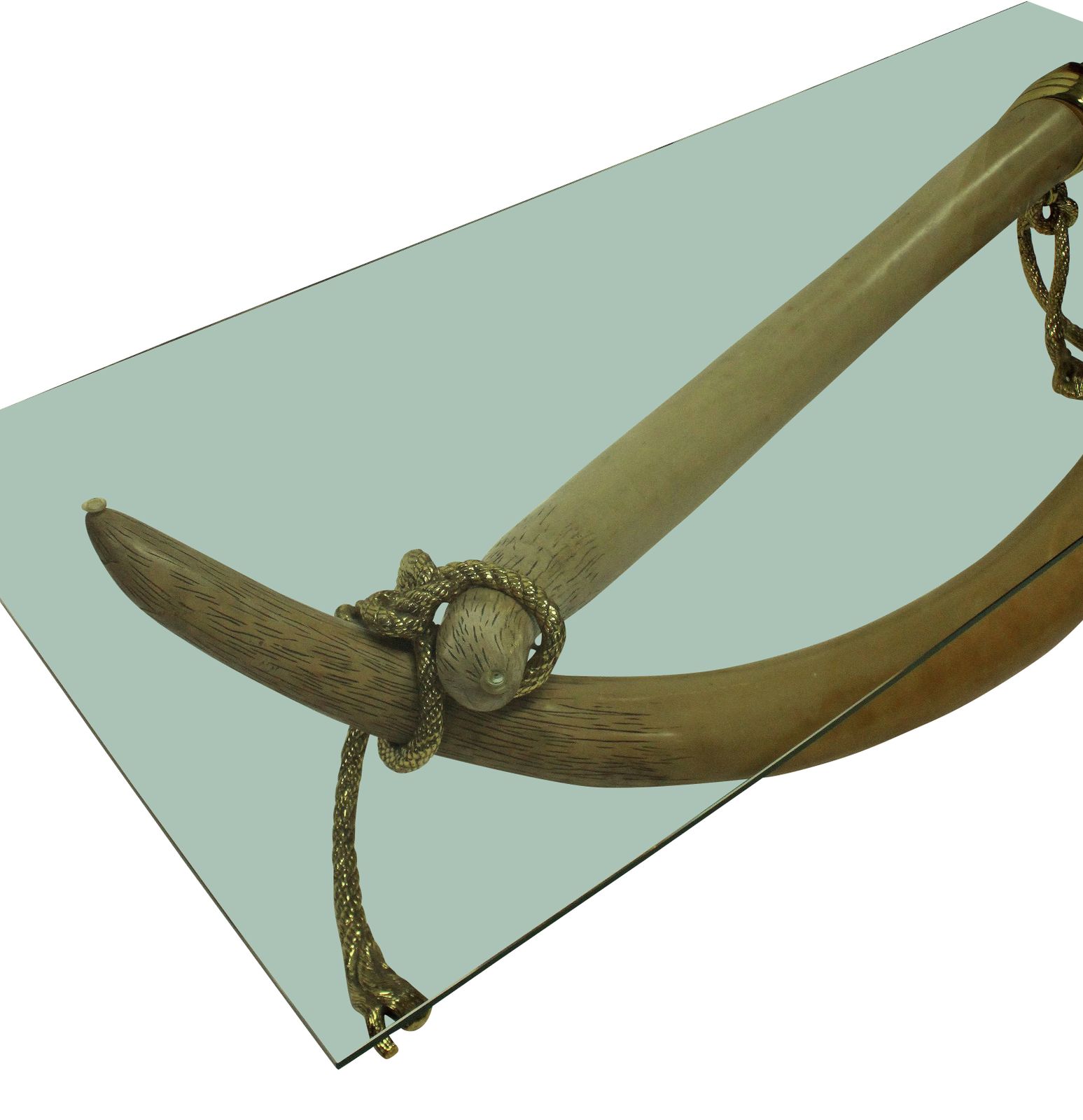 A Large Spanish Faux Tusk & Gilt Bronze Occasional Table photo furniture