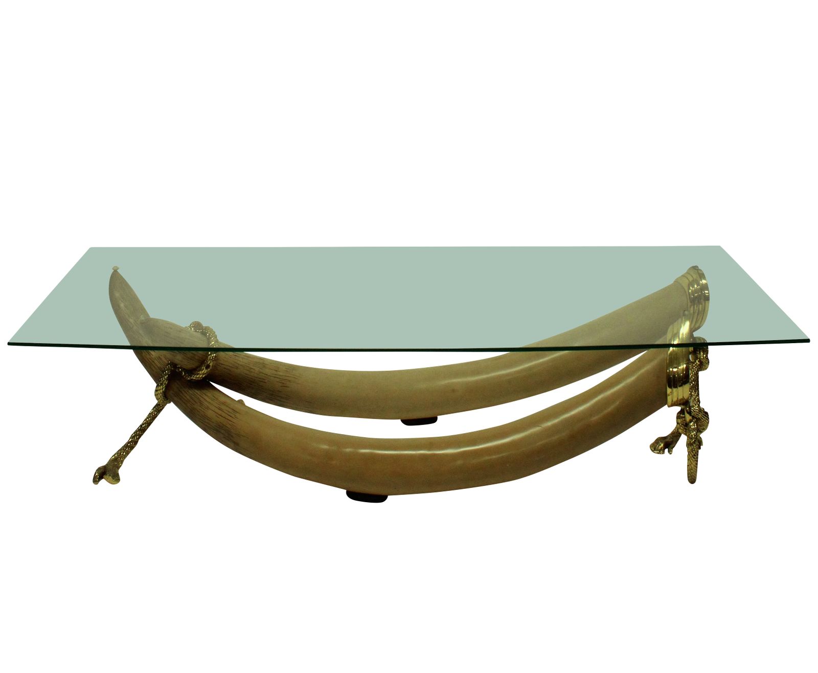A Large Spanish Faux Tusk & Gilt Bronze Occasional Table photo vinterior