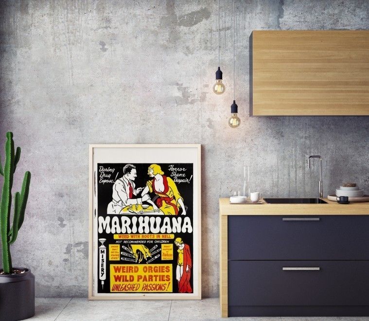 'Marihuana' Original Vintage Film Poster, American, 1930s photo Art