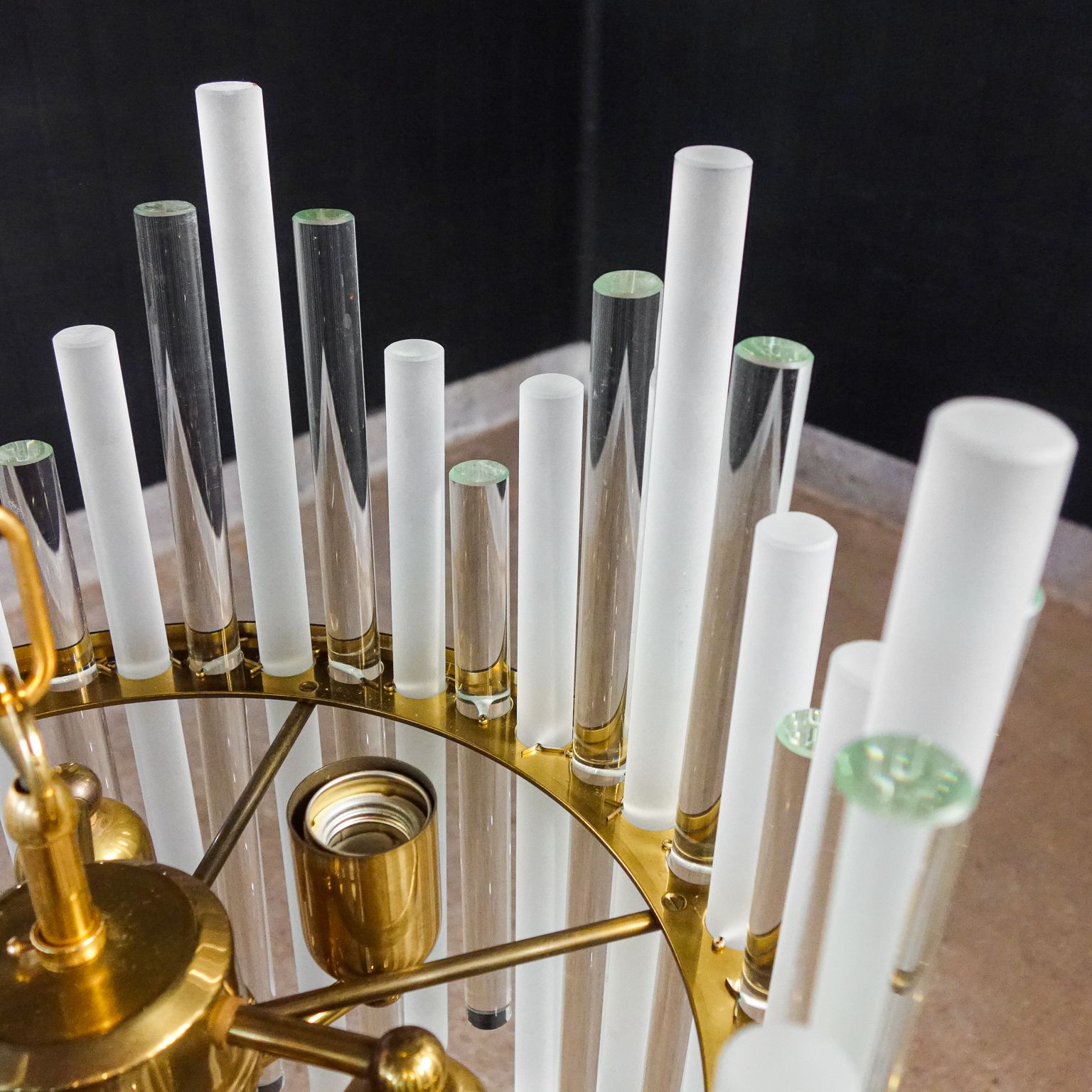 Christoph Palme Design Chandelier Glass Pegs 1960s photo vinterior