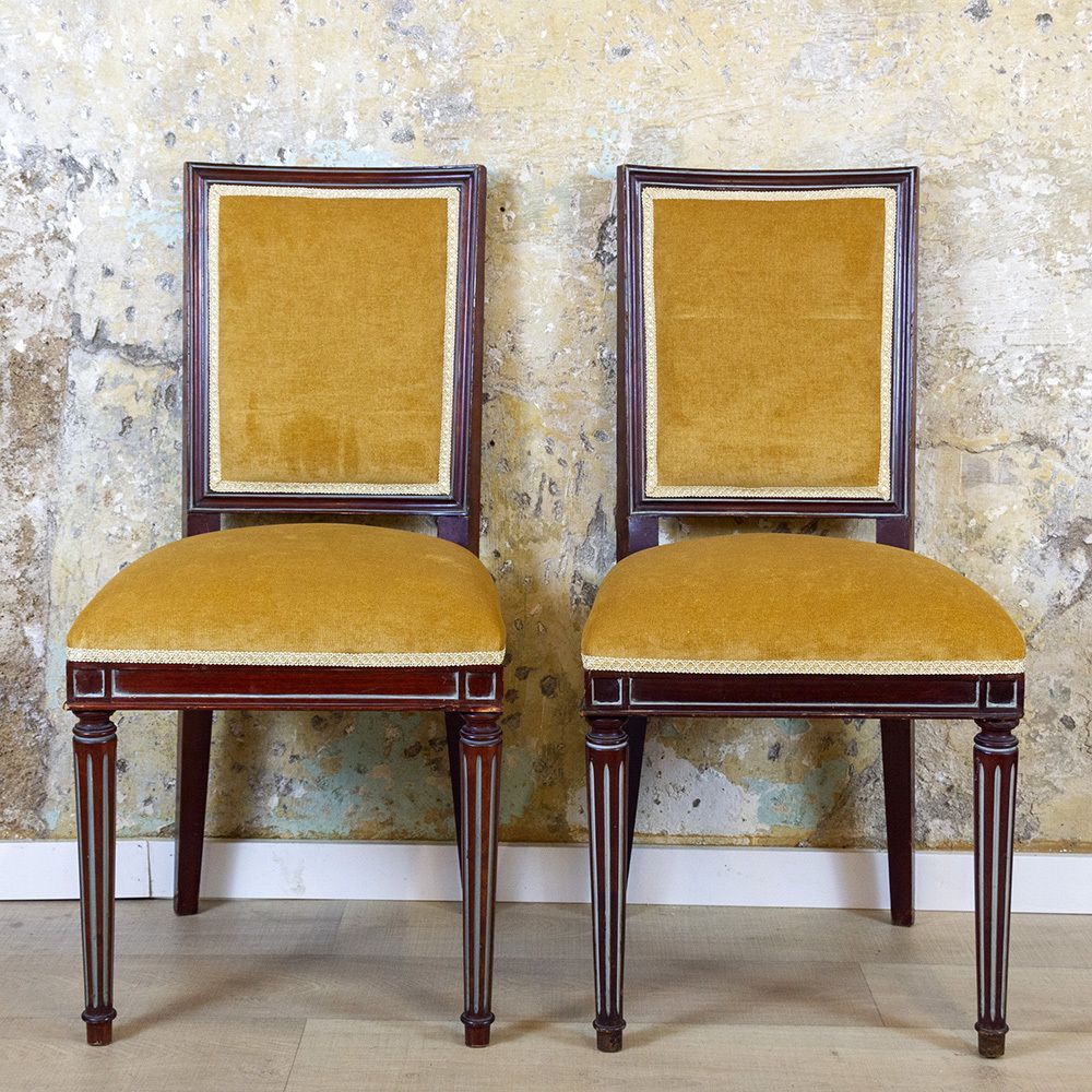 Pair Of Louis XVI Style Chairs, Spain, 1940s photo furniture