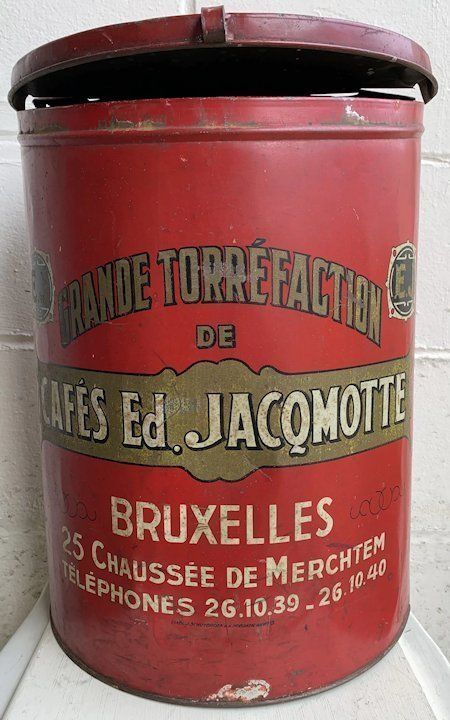 1920s Belgian Coffee Sales Tin photo Home Decor