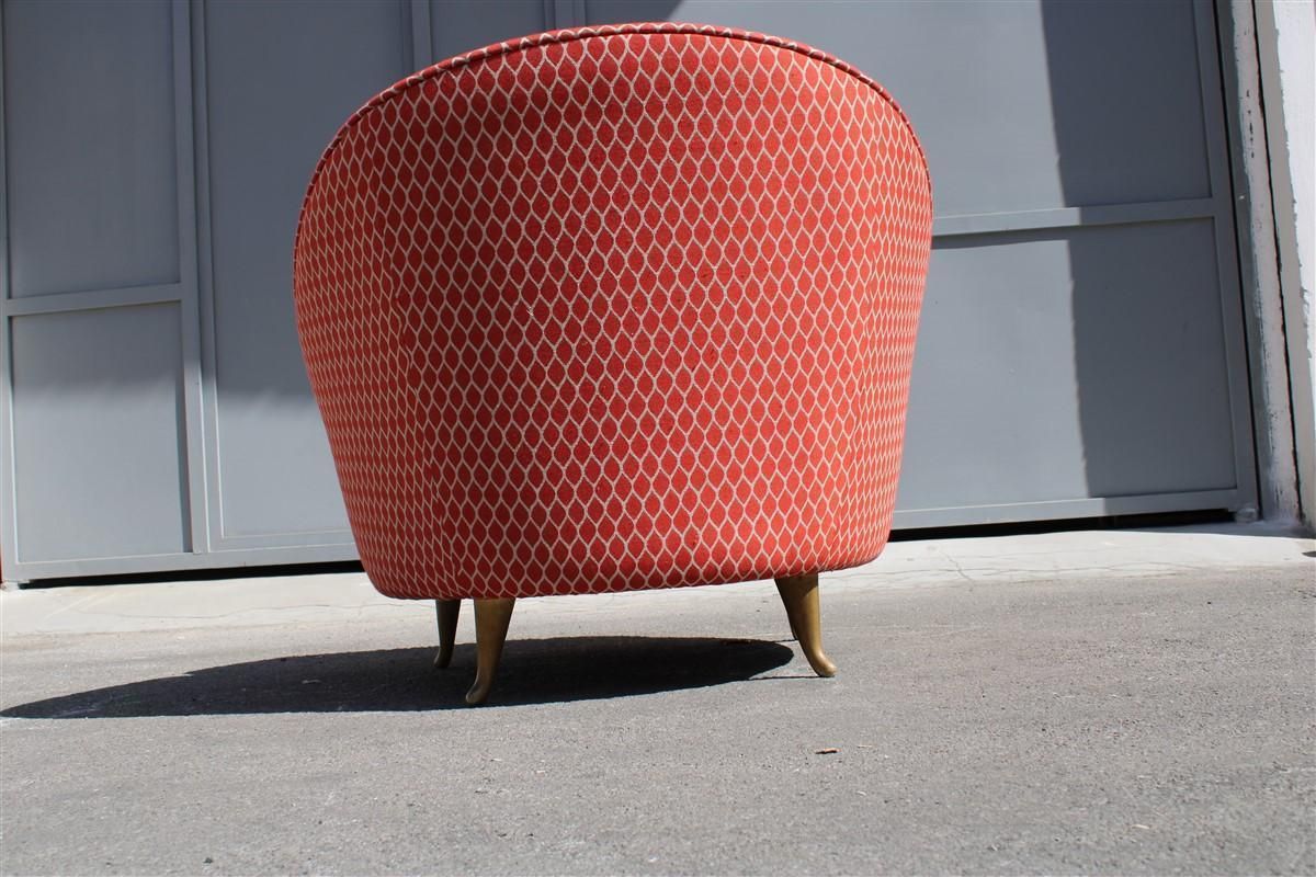 Isa Bergamo Gio Ponti Armchair Made In Italy 1950s Original Fabric photo Furniture