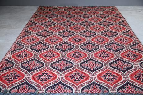 Red Eastern Wool Turkish Flatweave Rug photo for sale