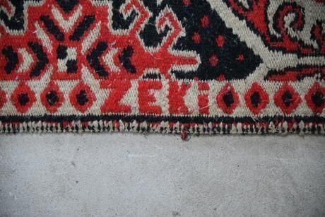 Red Eastern Wool Turkish Flatweave Rug photo vintage