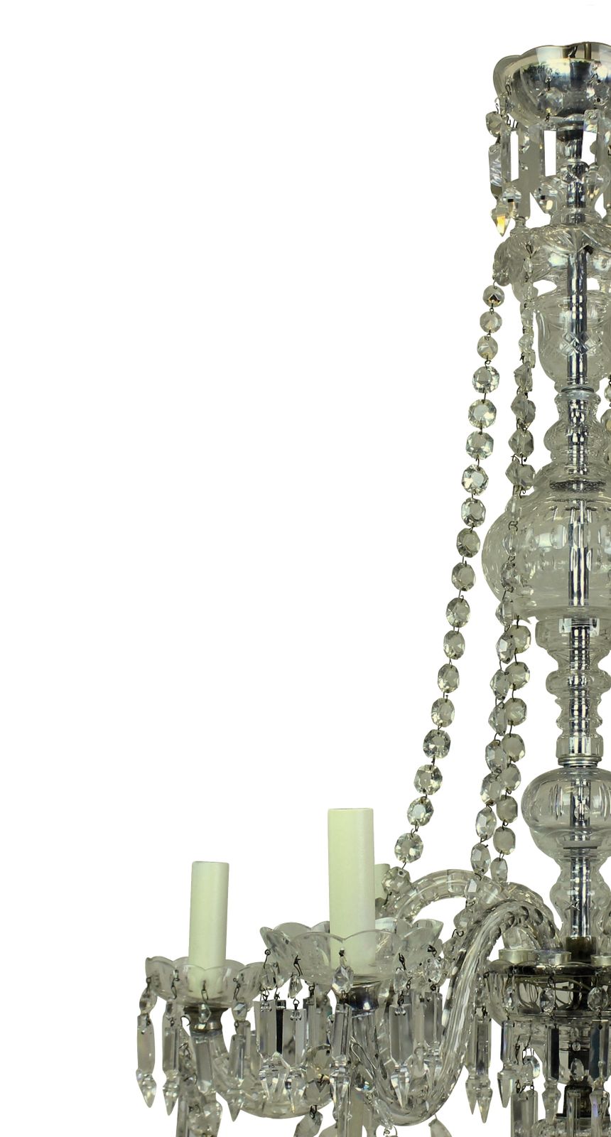An English Cut Glass Chandelier photo for sale