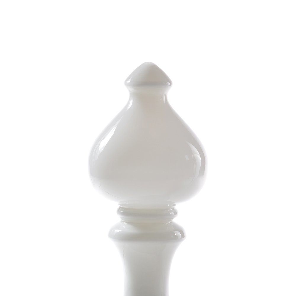 Bishop Table Lamp In White Opaline Glass By Ivan Jakes For Sklarny Rapotin 1960s, 4 Available photo Lighting