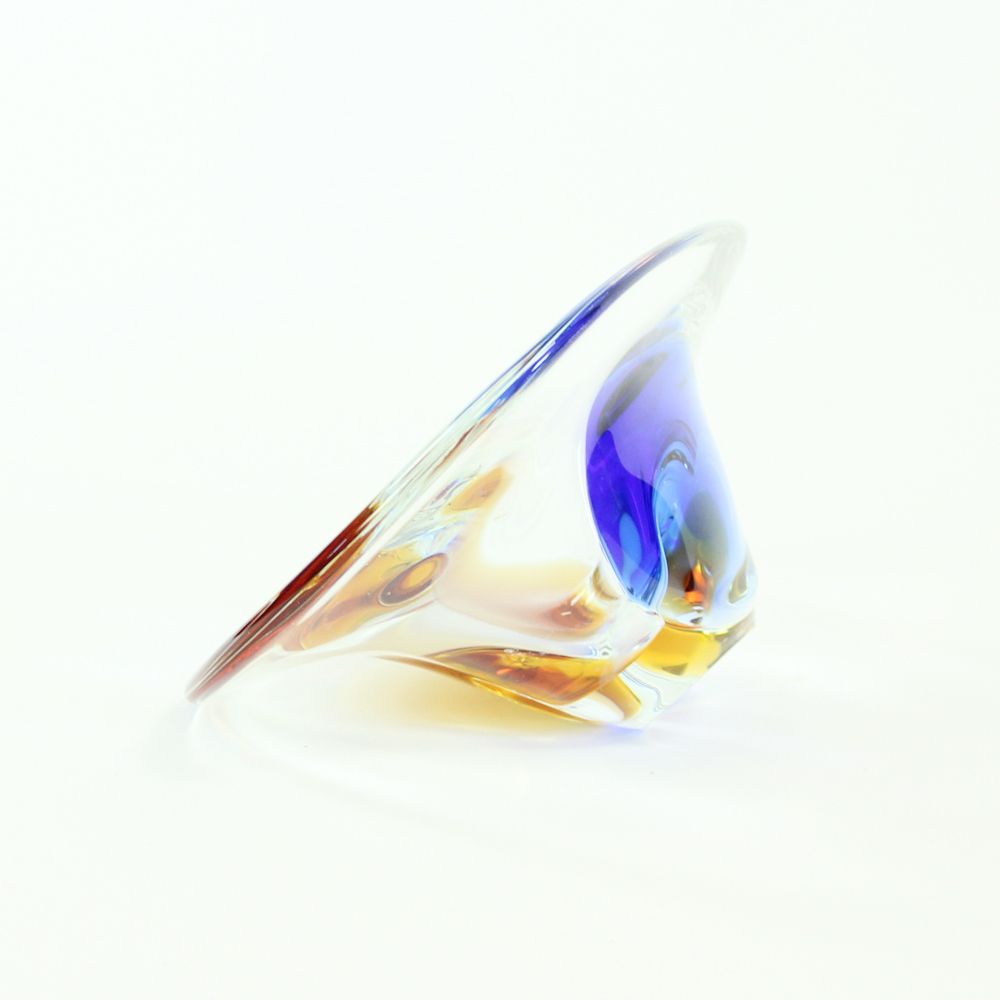 Art Glass Bowl By Frantisek Zemek For Sklarna Mstisov, 1960s photo 474.0