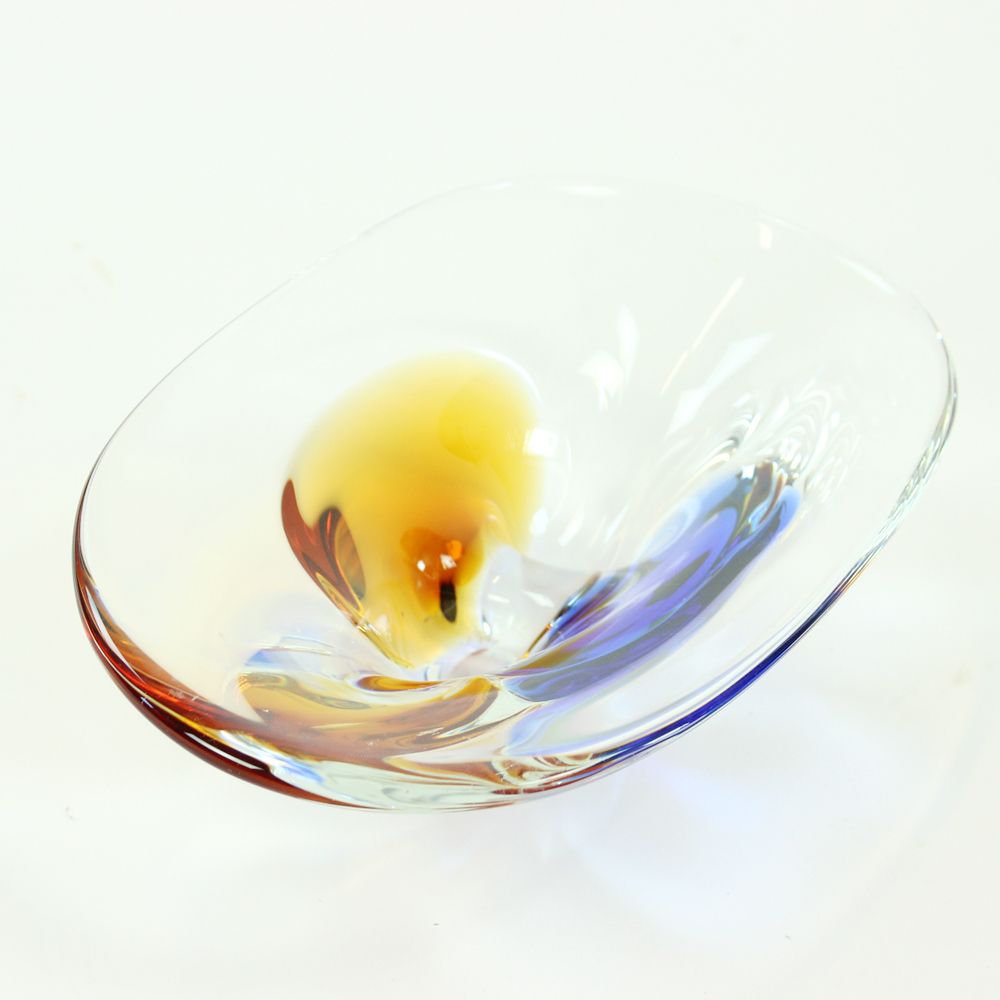 Art Glass Bowl By Frantisek Zemek For Sklarna Mstisov, 1960s photo vinterior
