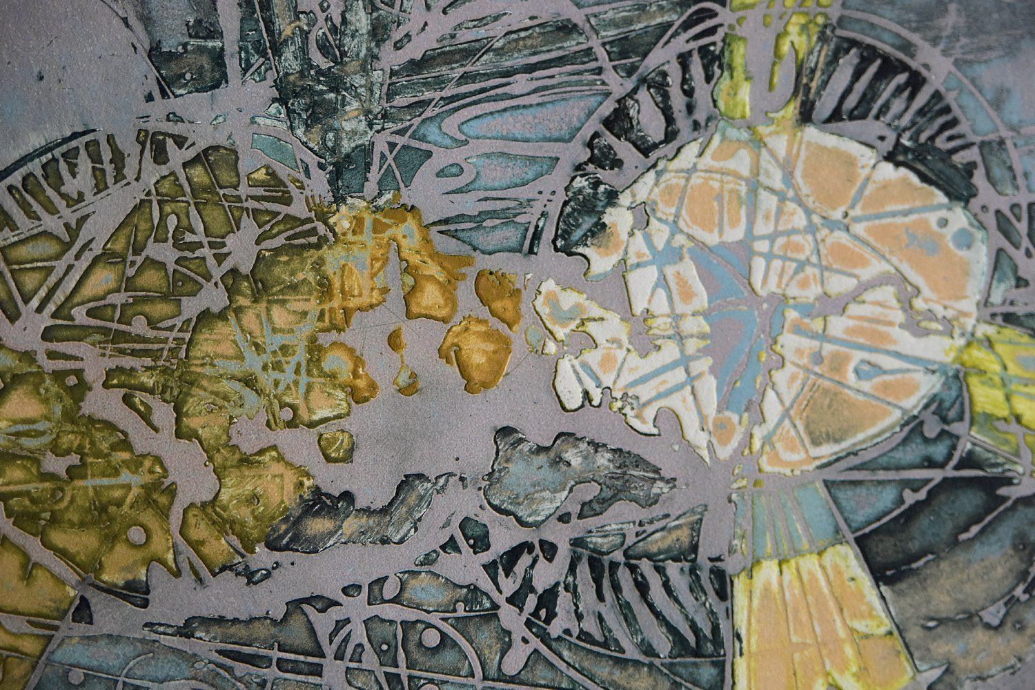 Lawrence Heyman, Fertilization Iiii From Atelier 17 Series, Etching On Arches Paper, 1960s photo 865.0