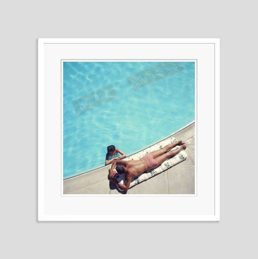 Slim Aarons 'Lake Tahoe Couple' 1959 C Type Print Framed In White