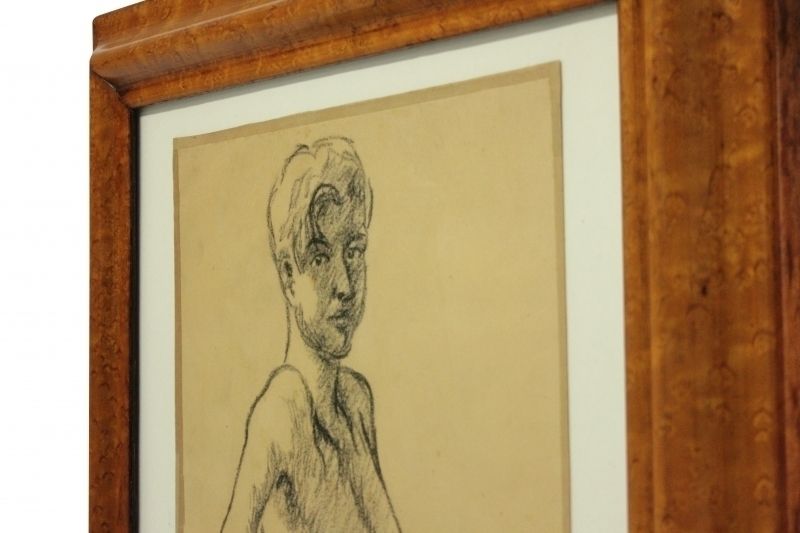 A Portrait Of A Young Man In Charcoal photo Art