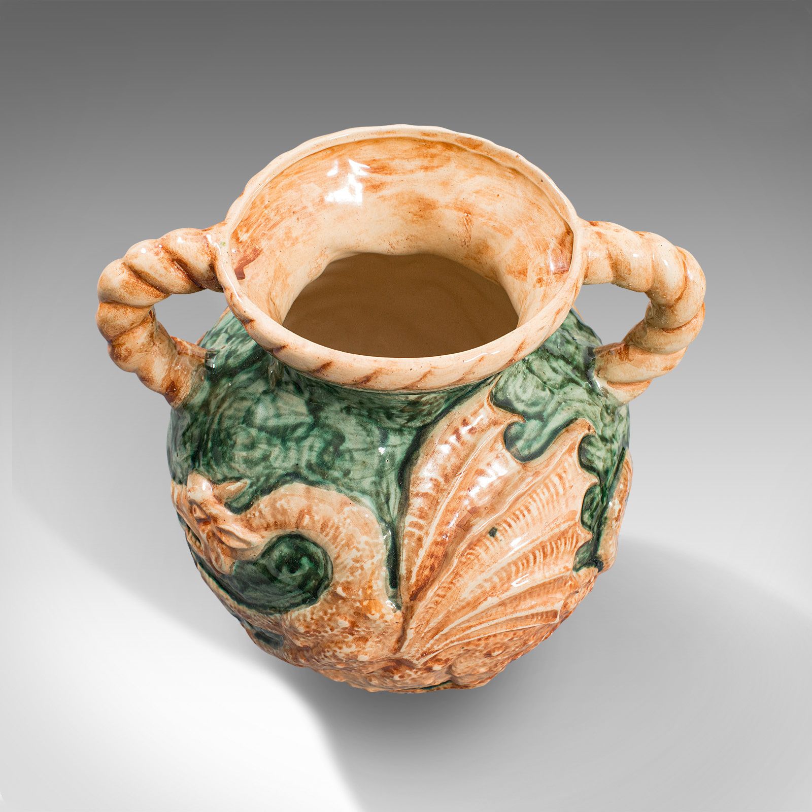 Antique Decorative Vase, Continental, Ceramic, Baluster Urn, Dragon, Victorian photo buy