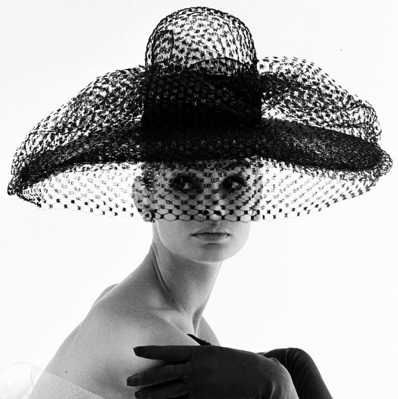 V&A Portfolio John French 'Madame Paulette Hat' Jean Shrimpton Oversize Square Unframed Archival Pigment Print