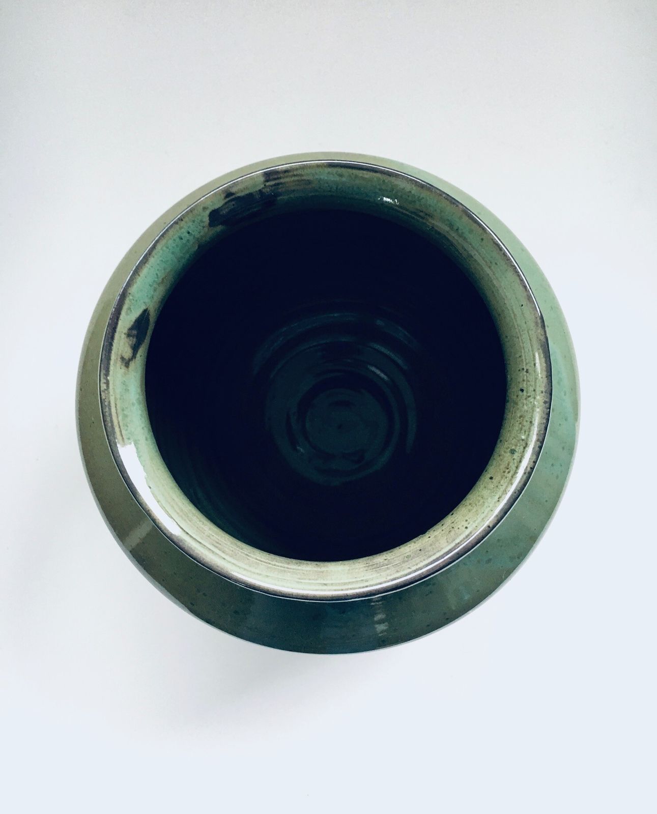 Midcentury Modern Art Studio Pottery Leaf Pattern Vase, 1970s photo buy