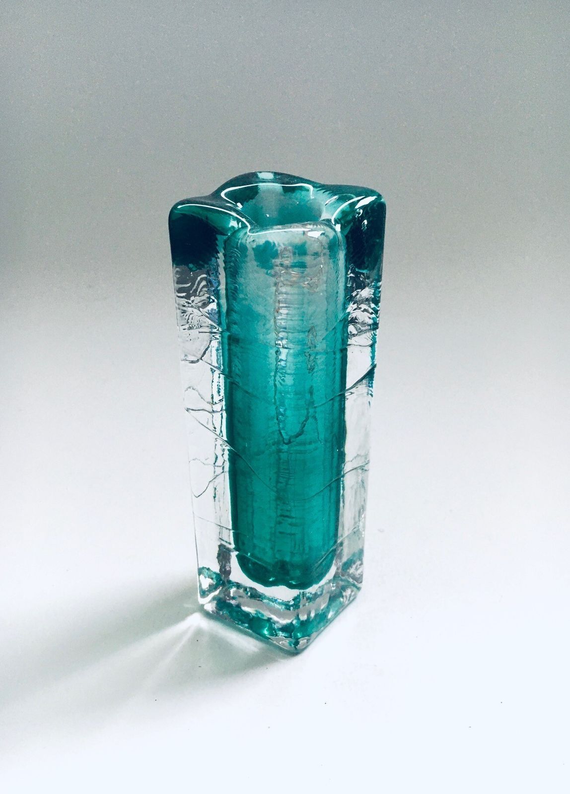 Midcentury Modern Glass Design Solefiore Vase By Schott Zwiesel Germany 1960s