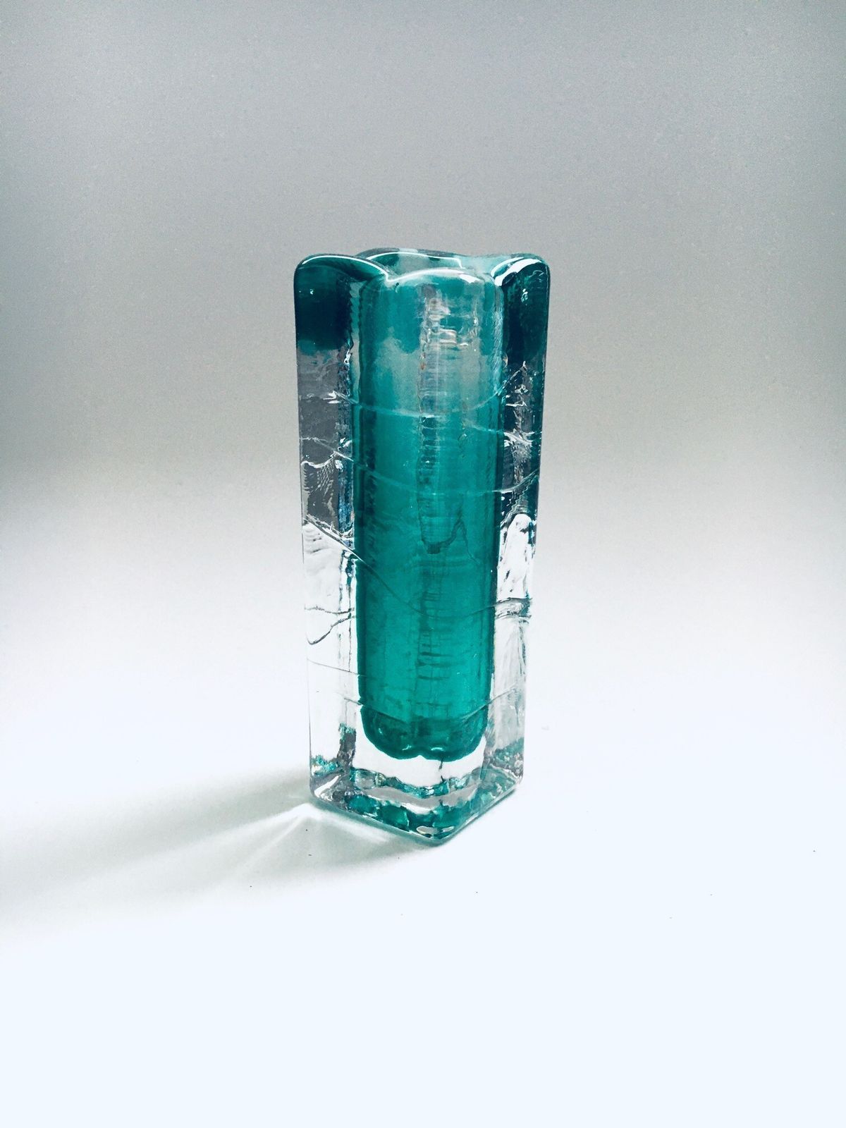 Midcentury Modern Glass Design Solefiore Vase By Schott Zwiesel Germany 1960s photo for sale