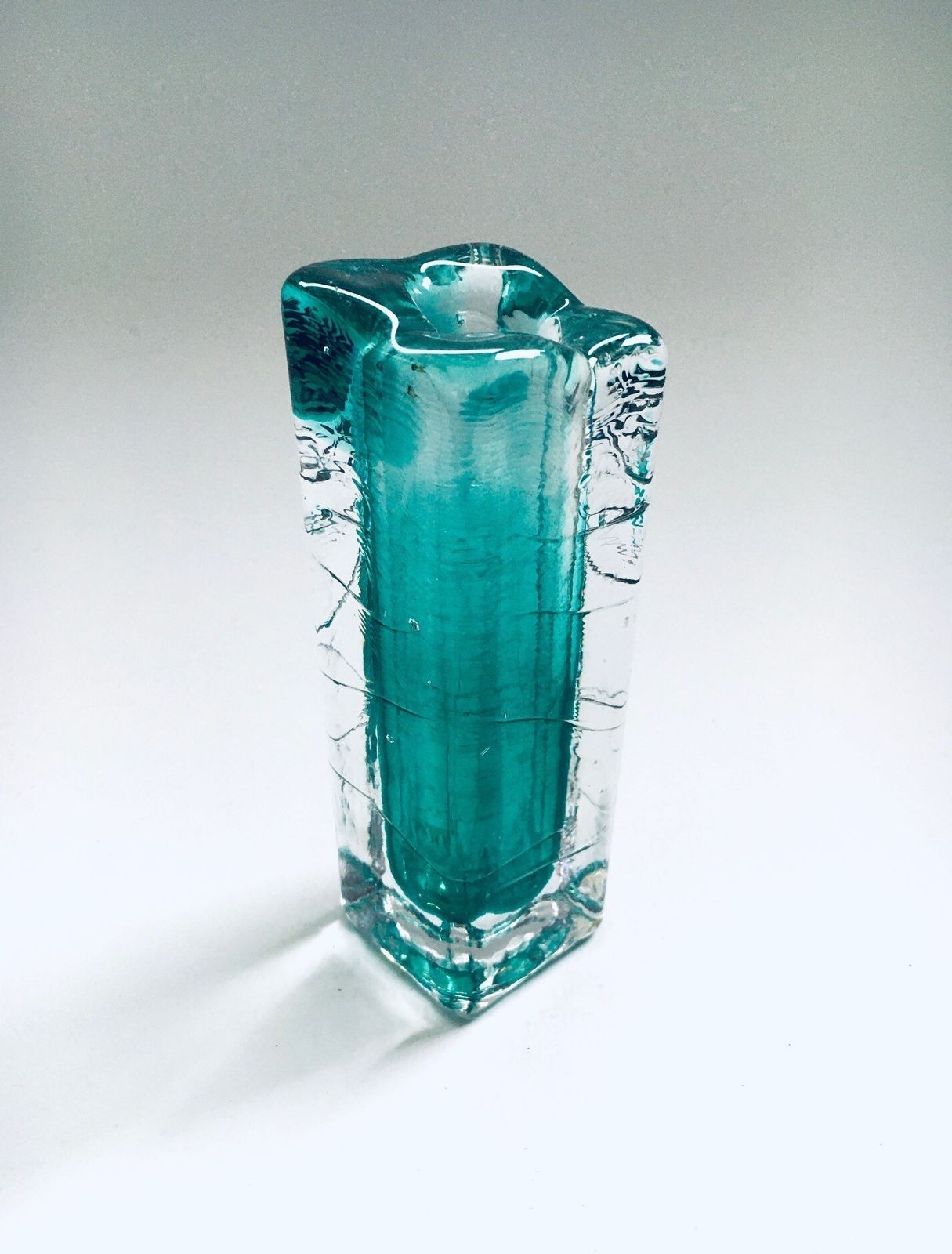 Midcentury Modern Glass Design Solefiore Vase By Schott Zwiesel Germany 1960s photo vinterior