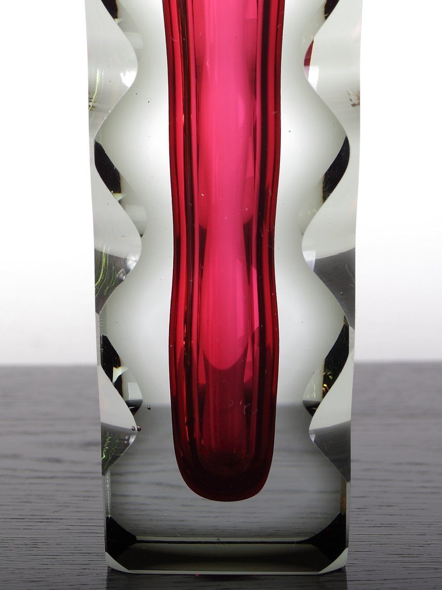 Mid Century Czech Bohemian Glass Exbor Vase By Oldrich Lipsky For Novy Bor photo Home Decor