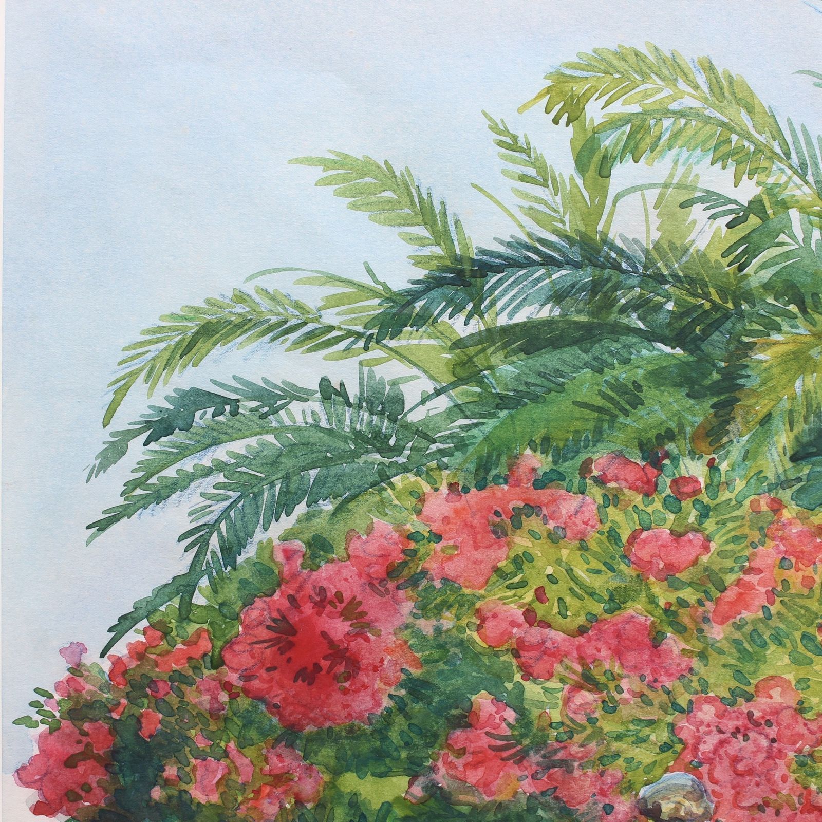 Pink Laurels In The Park   Côtes D'azur' By Tony Minartz (Circa 1930s) photo Art