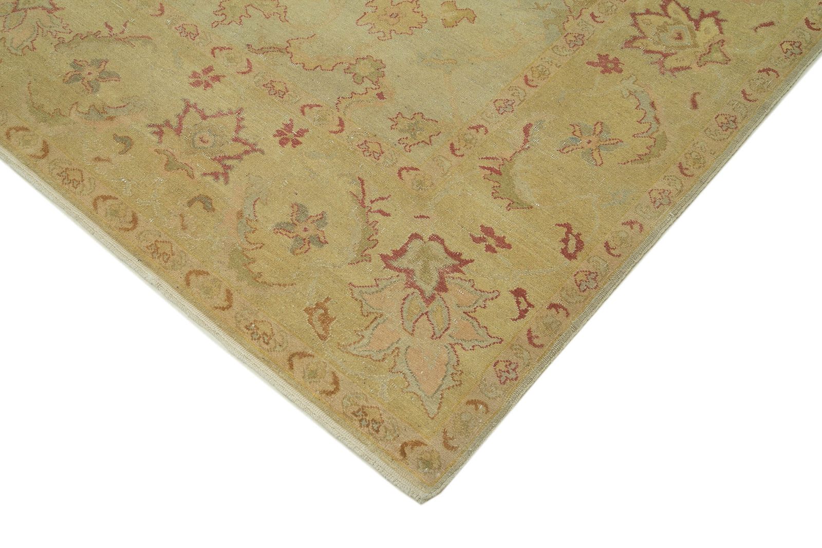 Handmade Oriental Beige Wool Oushak Area Rug photo Textiles