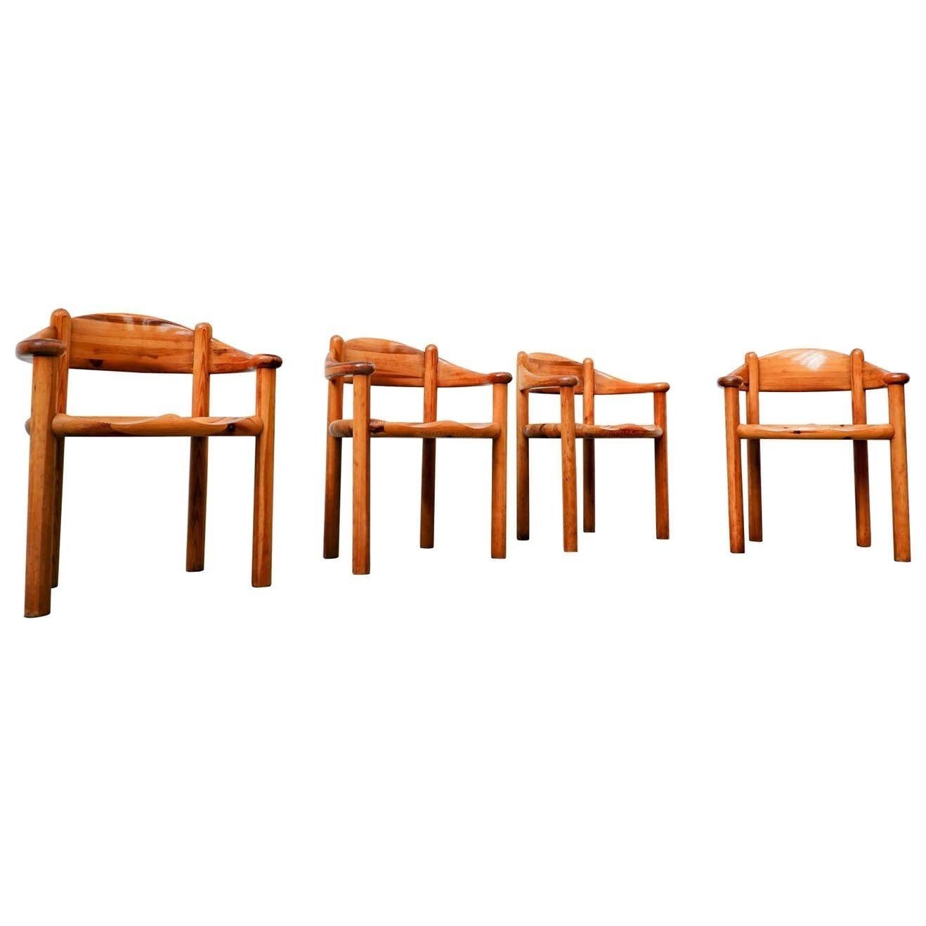 Set Of 4 Pitchpin Armchairs By By Rainer Daumiller, 1970s