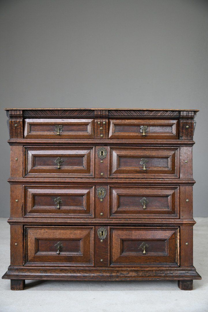 Late 17th Century Oak Chest Of Drawers photo for sale