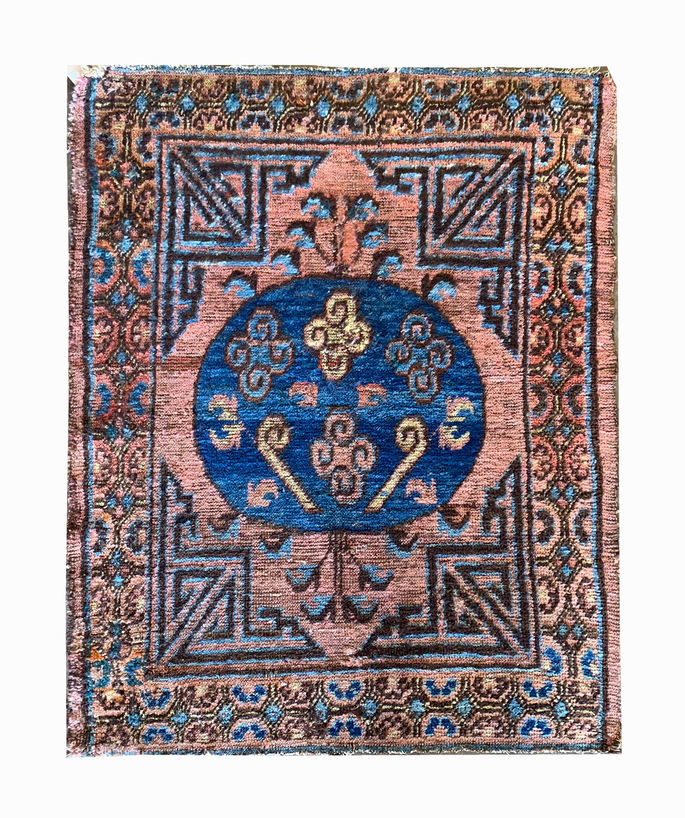 Handwoven Antique Rugs Rust Khotan Rug 74x94 Cm