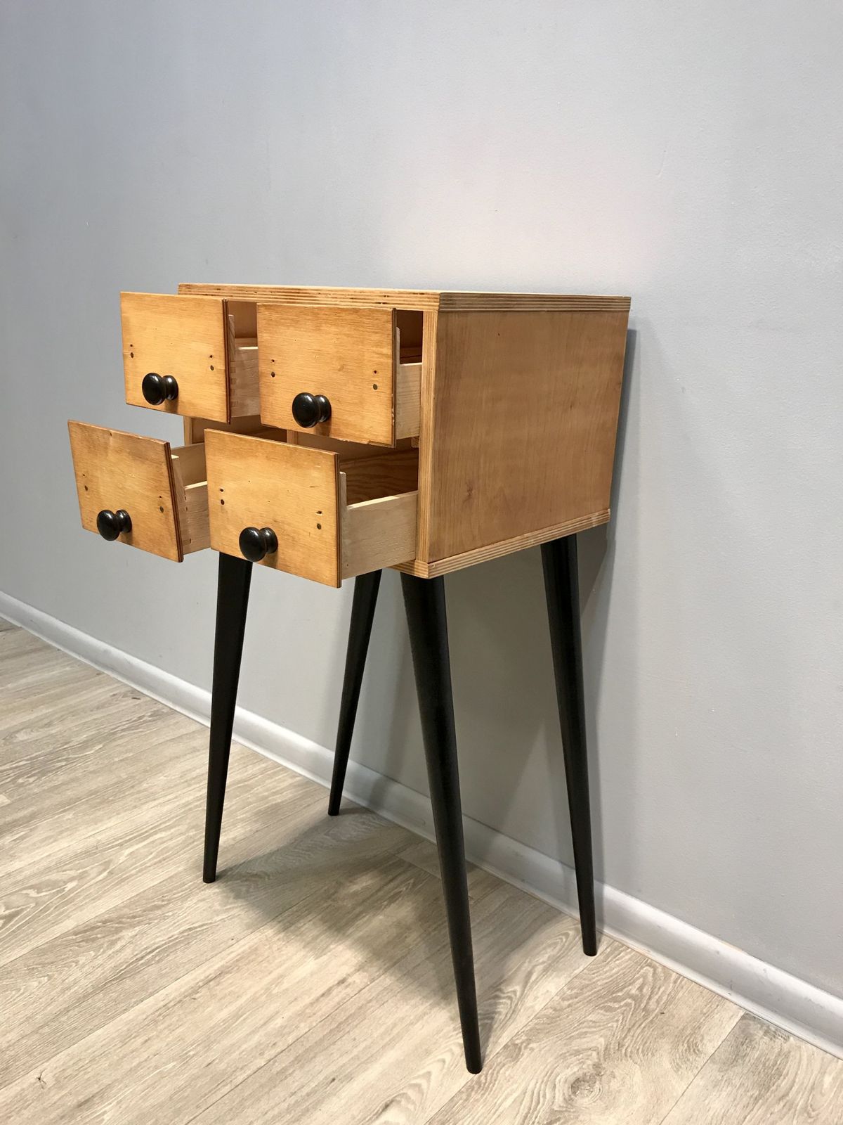 photo furniture Vintage Four Drawer Cabinet In Wood 1980