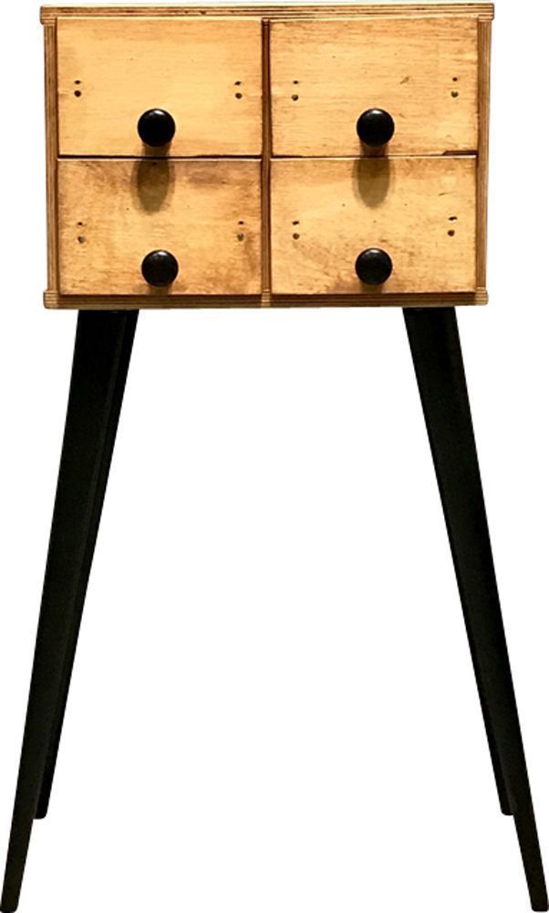 photo for sale Vintage Four Drawer Cabinet In Wood 1980